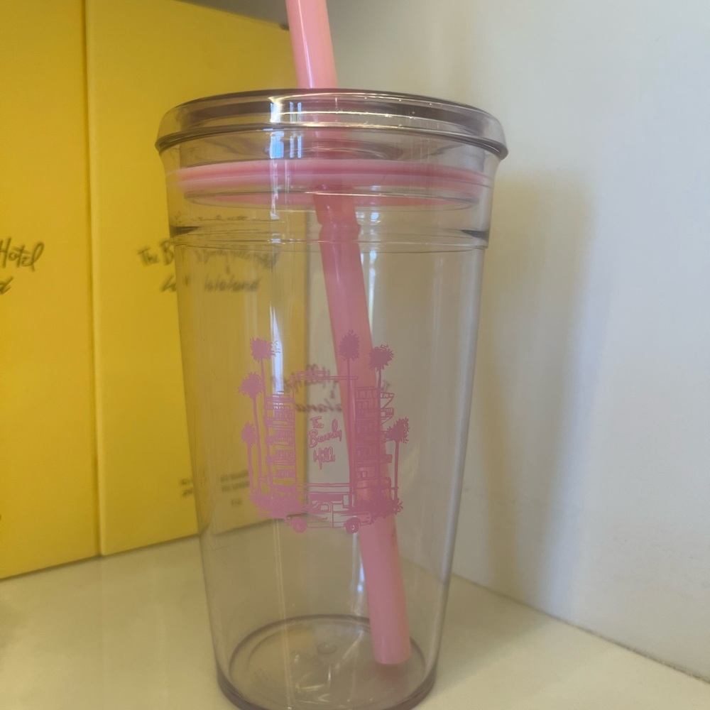 La La Land x The Beverly Hills Hotel Limited Edition Tumbler with Straw. NIB - Picture 9 of 12